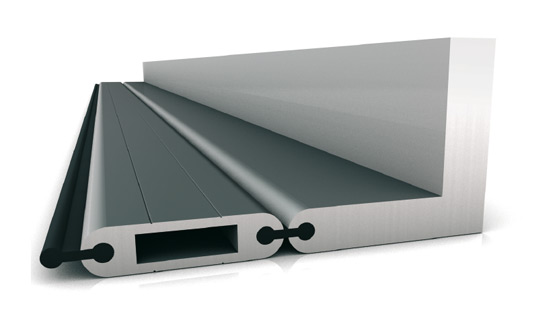 Apron covers connection type Angled connection profile
